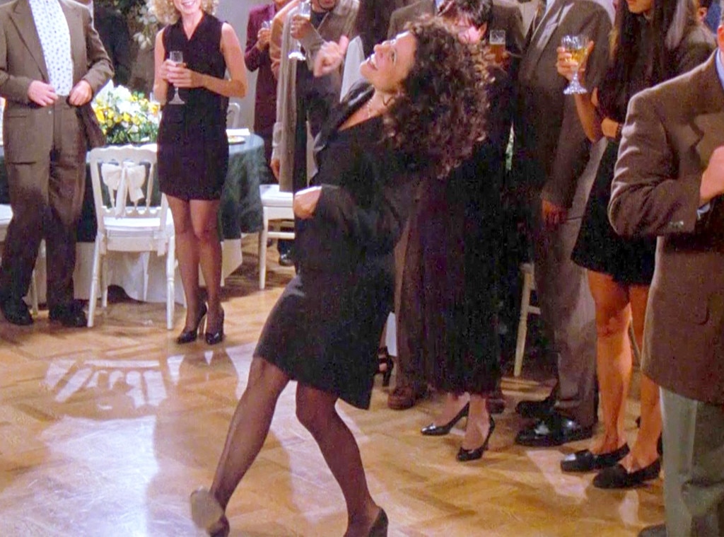 elaine benes black and white shoes