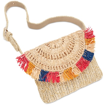 Straw Fringe Belt Bag, Ecomm