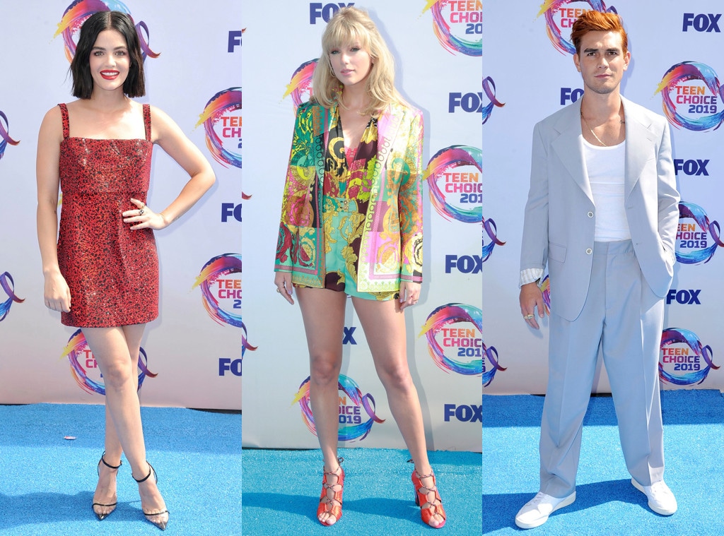 Lucy Hale, Taylor Swift, KJ Apa, 2019 Teen Choice Awards, Arrivals