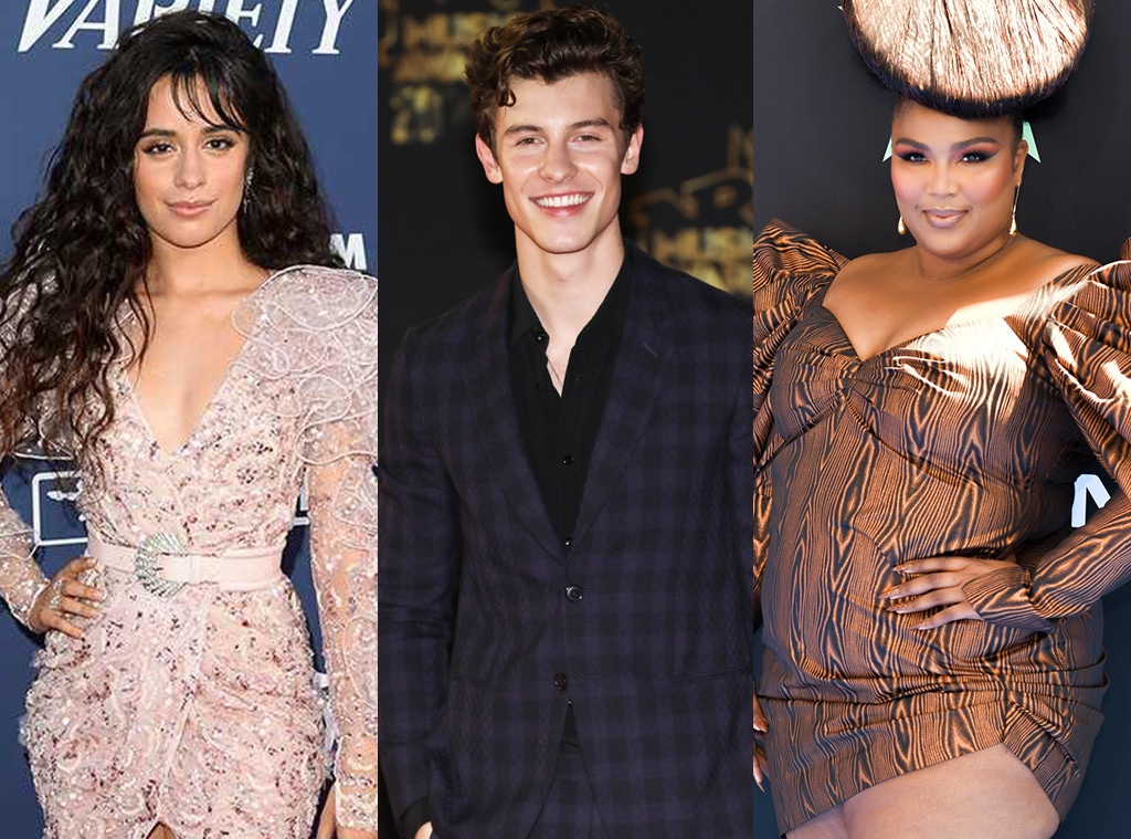 Camila Cabello, Shawn Mendes, Lizzo 