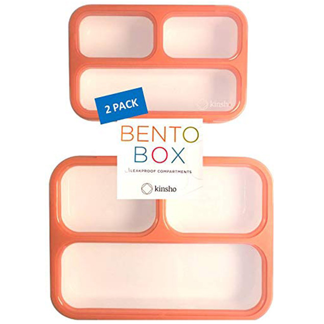 6 Compartment Kinsho Bento Lunch Box Lunchbox Plastic Travel Snack Container