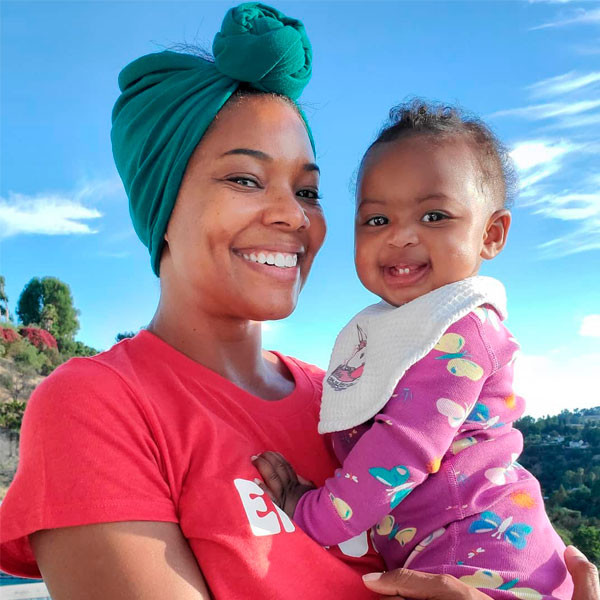 Gabrielle Union Shows Off Her And Daughter Kaavia S Natural Curls E Online