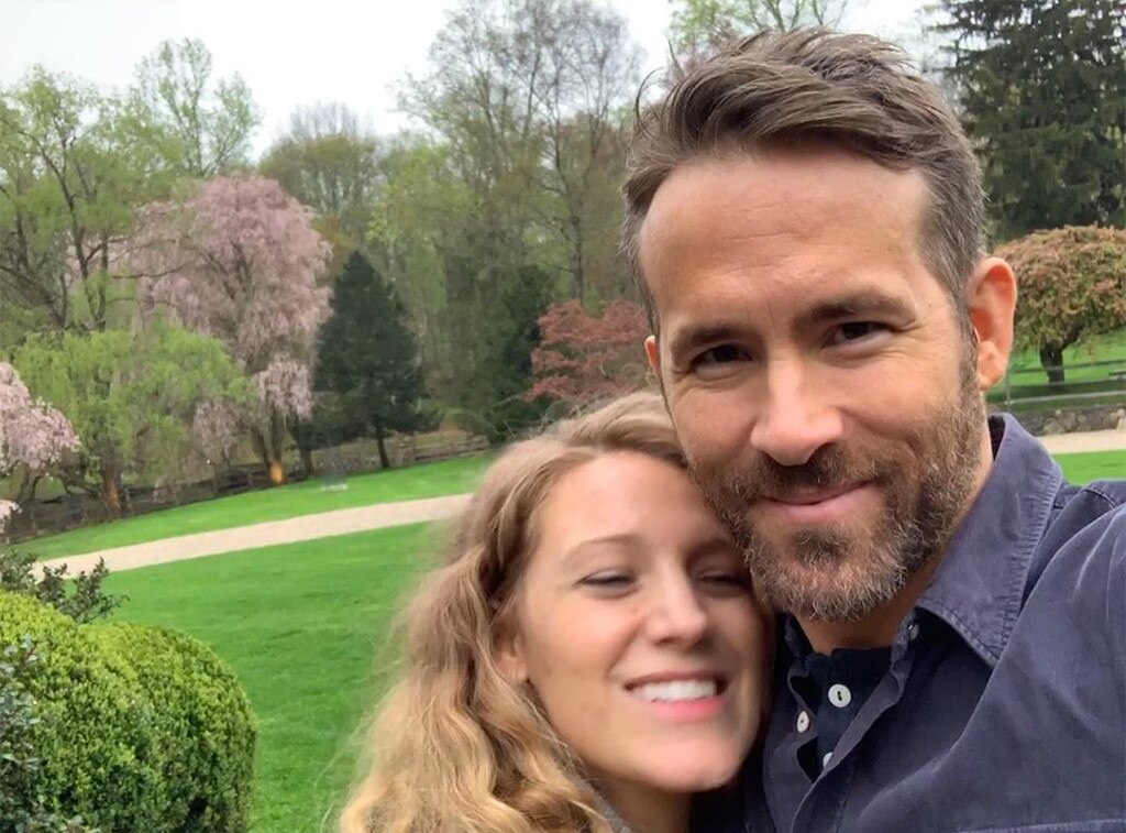 Blake Blinks For Another Selfie With Ryan From Ryan Reynolds Trolls Blake Lively On Her 32nd 