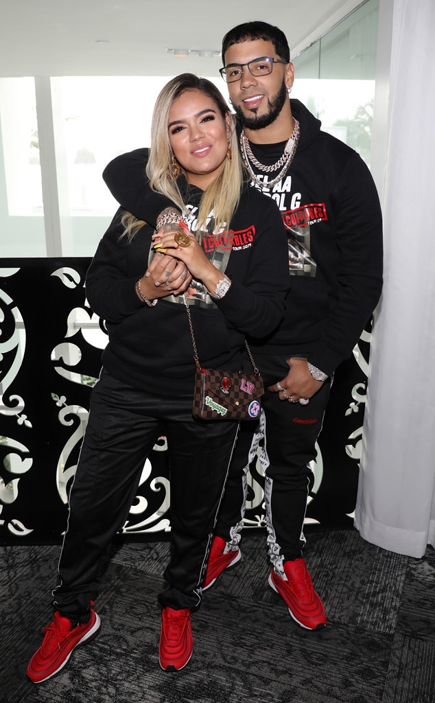 Twinning from Anuel AA & Karol G's Cutest Couple Moments E! News