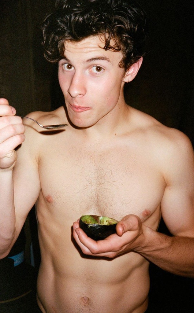 Shawn Mendes Poses Shirtless With An Avocado Stars Are Here For