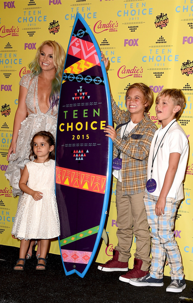 Britney Spears, Sean Federline, Jayden James Federline, Maddie Briann Aldridge