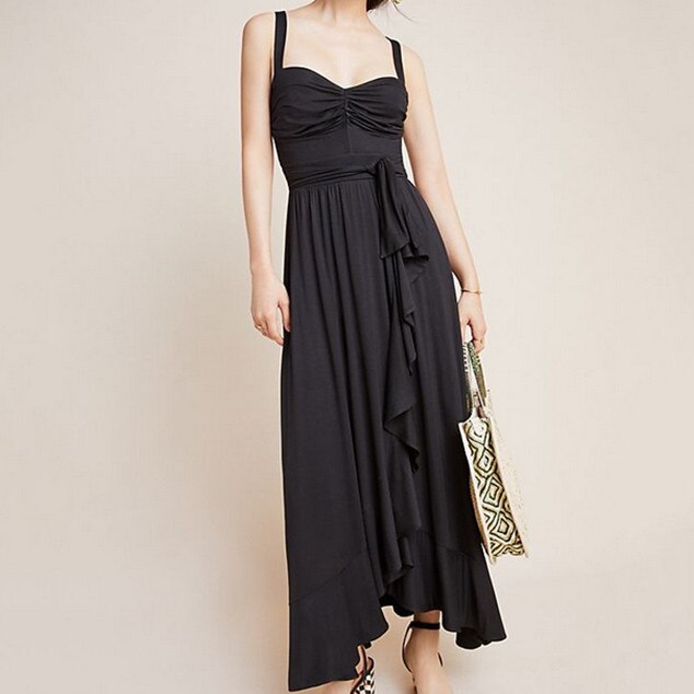 E-comm - Anthropologie Dress Sale - Gabriela Ruffled Maxi Dress