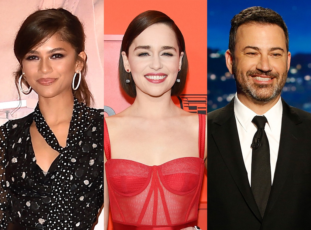 Zendaya, Emilia Clarke, Jimmy Kimmel