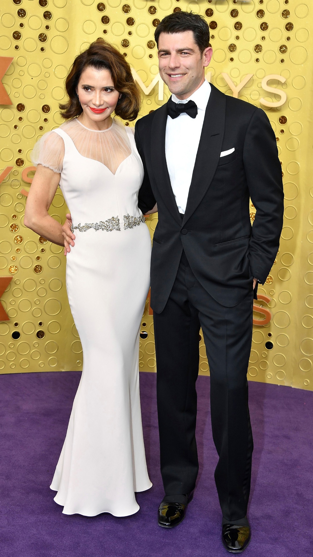 Max Greenfield & Tess Sanchez from 2019 Emmys Red Carpet Couples E! News