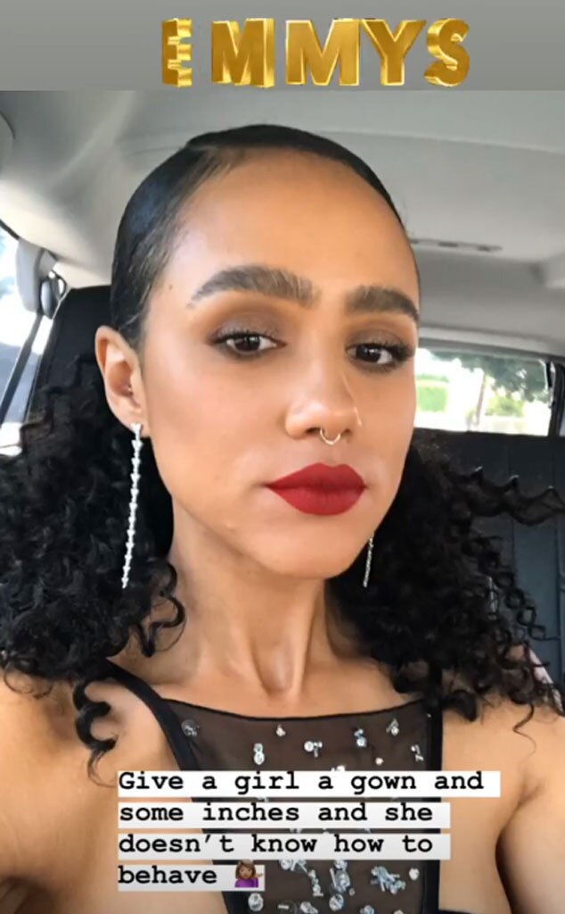 Nathalie Emmanuel From Emmys 2019 Instagrams Twitpics E News