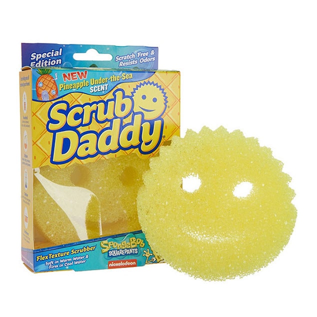 The Original Smiling Sponge Handle Soap Dispensing Handle for Scrub Daddy  Sponge (White) Second Generation