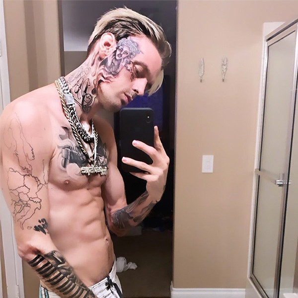 Aaron Carter Debuts New Face Tattoo Amid Family Feud E Online
