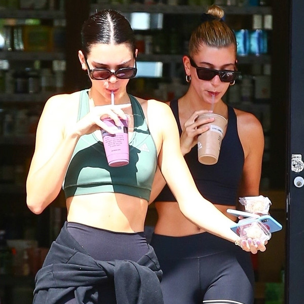 Kendall Jenner & Hailey Bieber Show Off Fit Physiques Leaving Hot