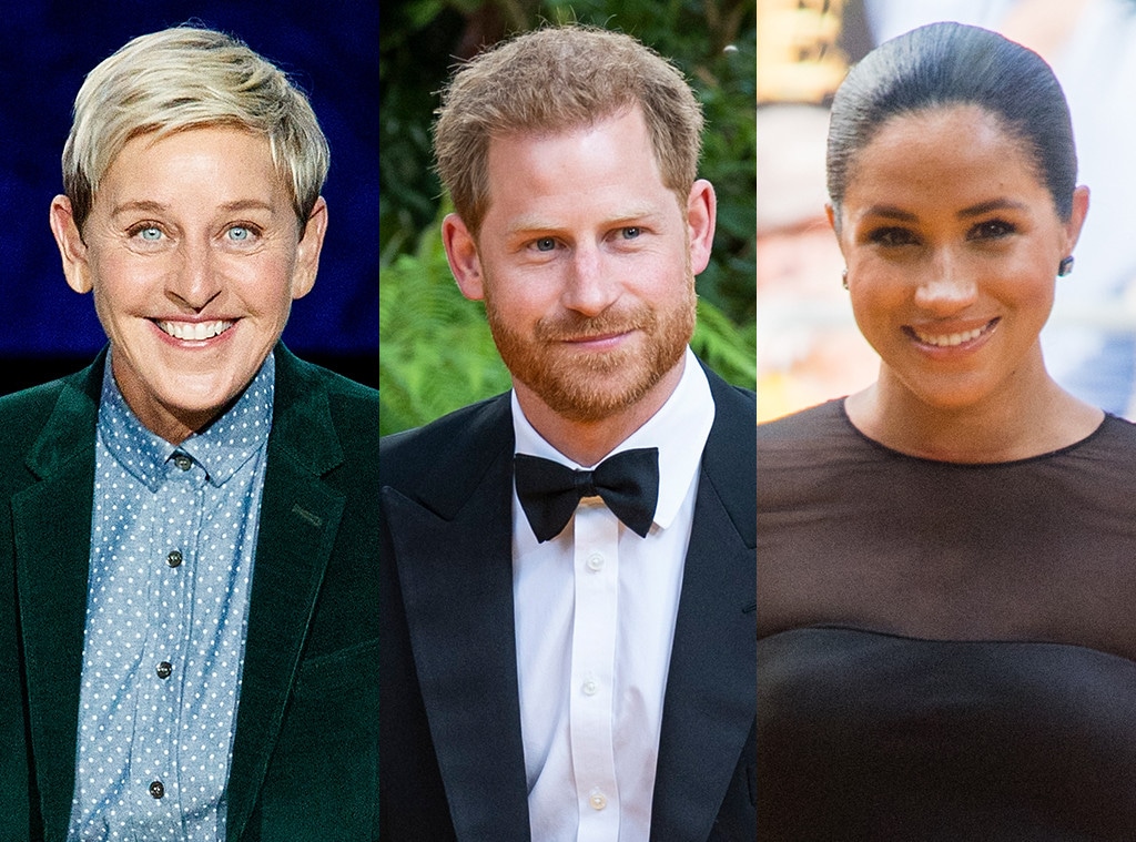 Ellen DeGeneres, Prince Harry, Meghan Markle 