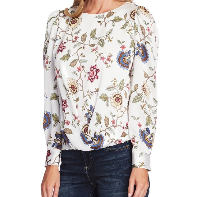 Ecomm: Fall Florals, Floral Puff Sleeve Top VINCE CAMUTO