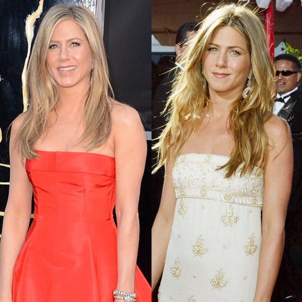 jennifer aniston strapless dress