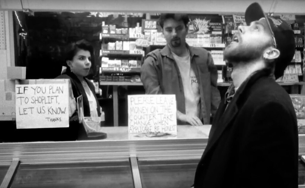 Clerks, Scene, Funny Sign