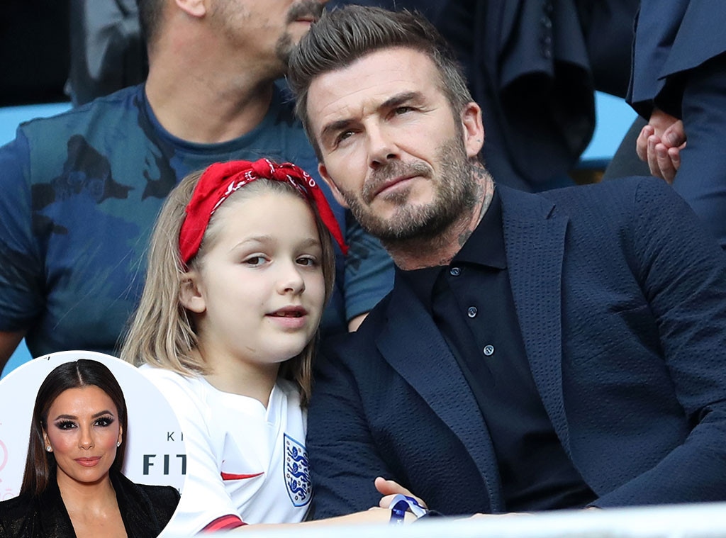 David Beckham, Harper Beckham, Eva Longoria