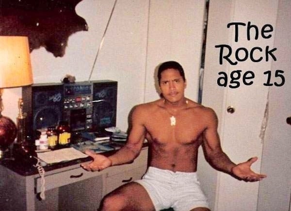 Dwayne Johnson, Throwback, Instagram