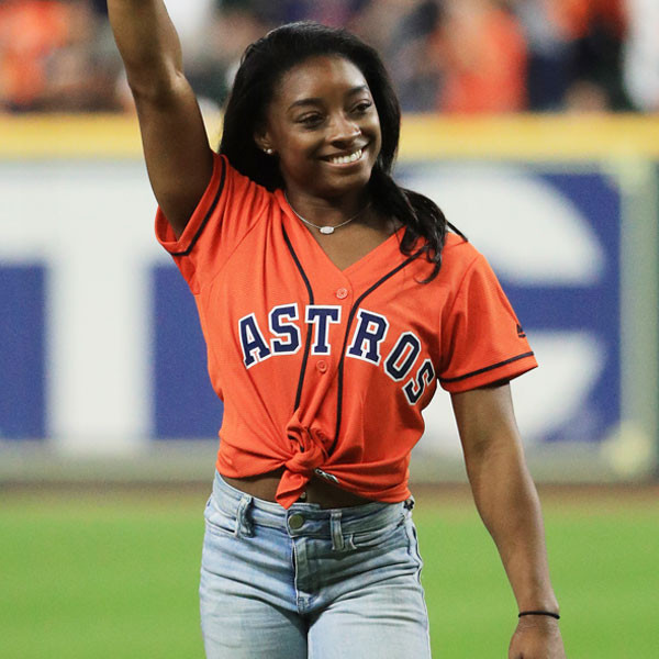 Simone Biles' First Pitch Just Won the World Series | E! News