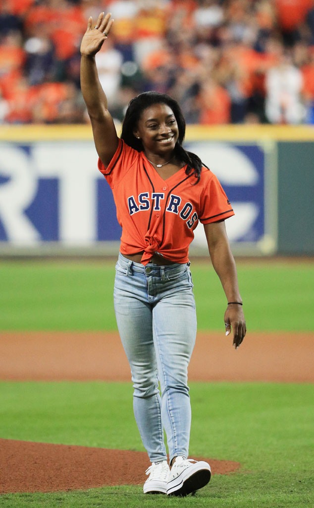 Simone Biles First Pitch