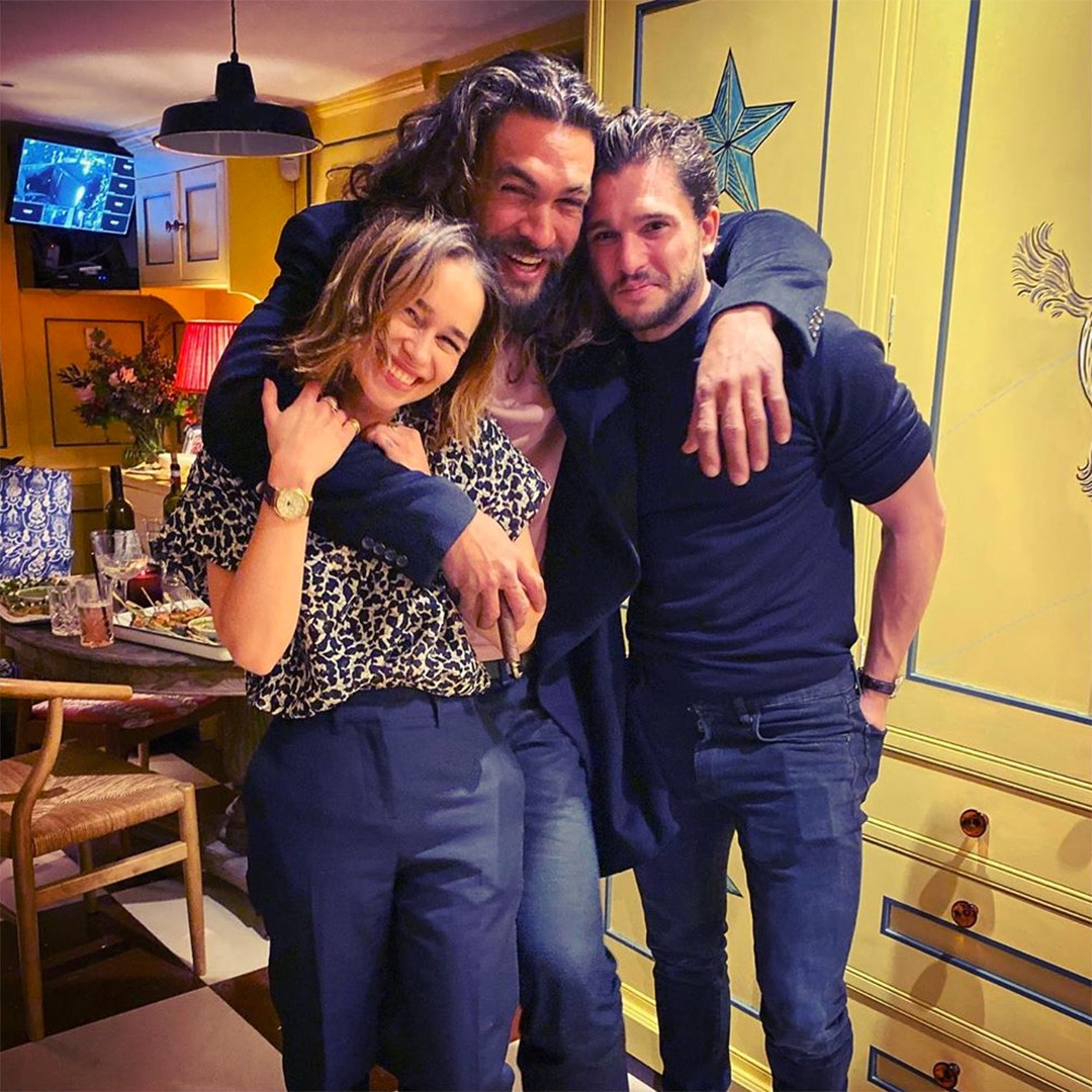 Emilia Clarke, Jason Momoa, Kit Harington, Game of Thrones, Reunion, Instagram