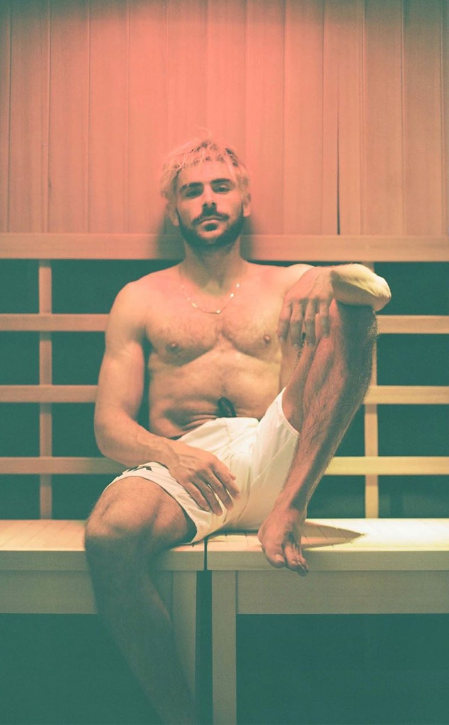 Zac Efron, Sauna Instagram
