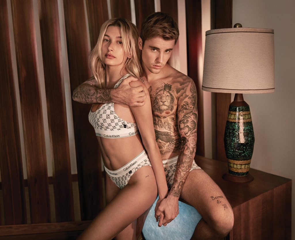 Hailey, Justin Bieber Strip Down to Their Underwear for Calvin Klein - E!  Online