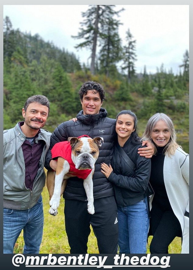 Charles Melton, Camila Mendes, Dog