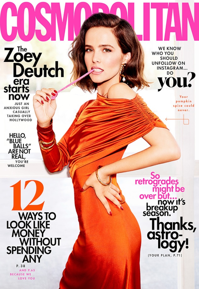 Zoey Deutch, Cosmopolitan Cover 2019