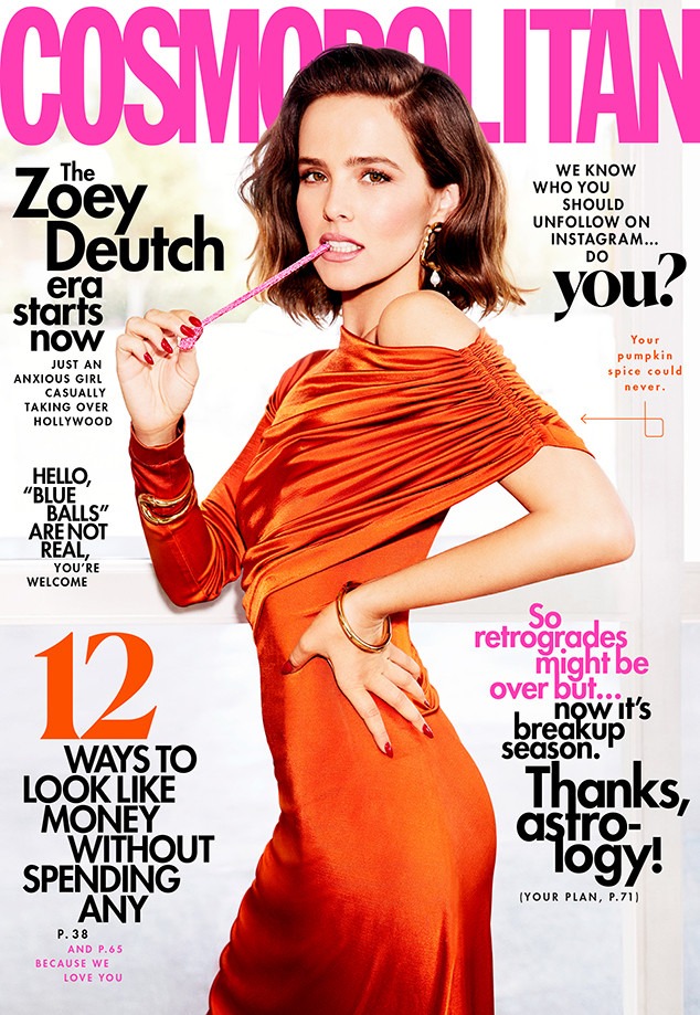 Zoey Deutch, Cosmopolitan Cover 2019