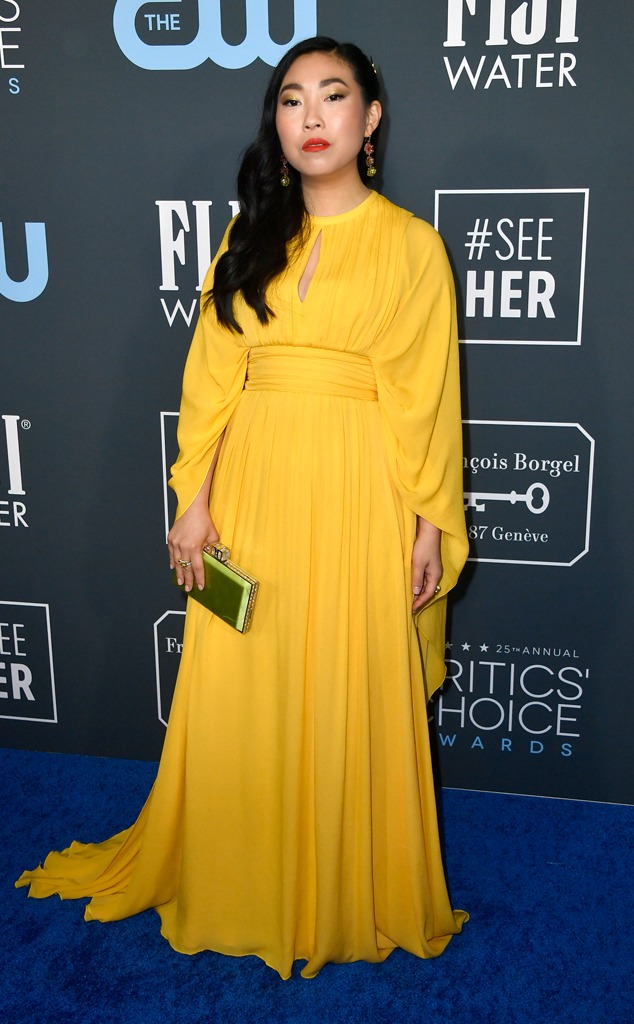 Critics' Choice Awards 2020 Red Carpet Fashion Awkwafina, 2020 Critics Choice Awards, Red Carpet Fashion