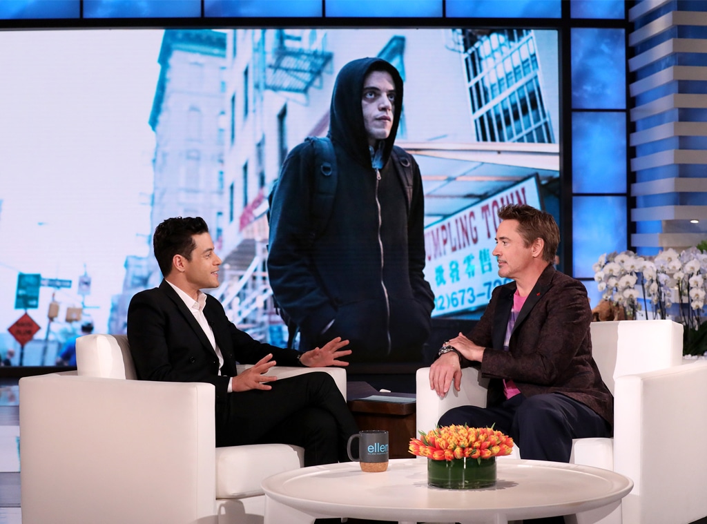 Rami Malek, Robert Downey Jr., Ellen Show