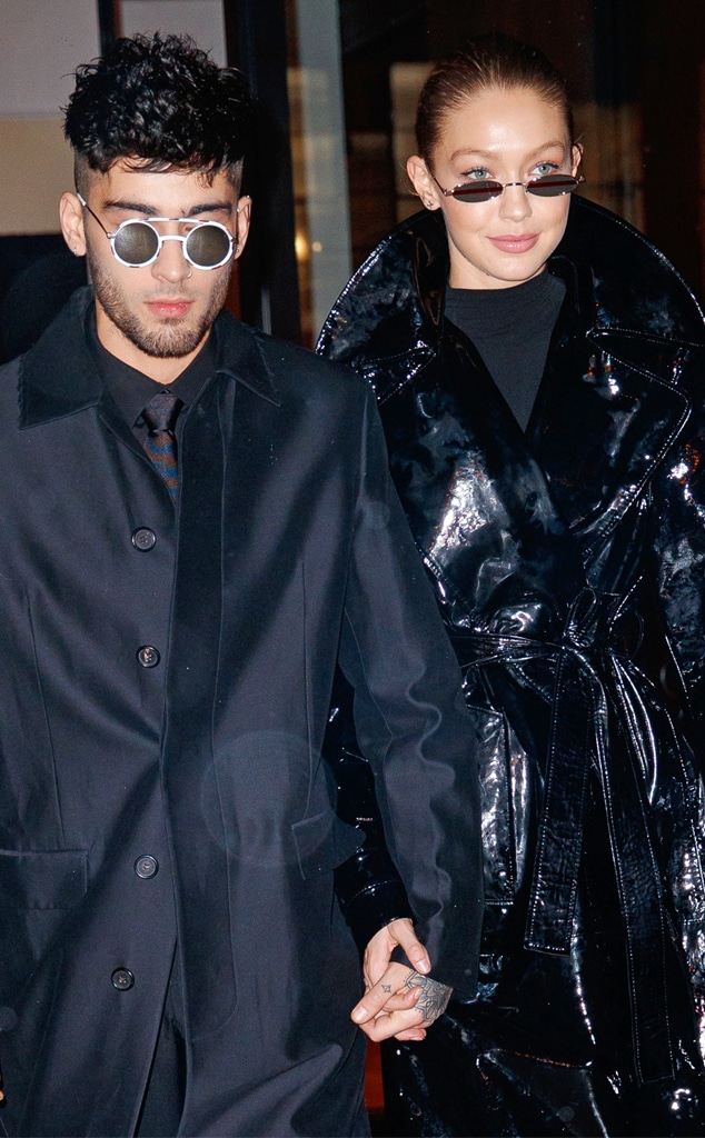 Zayn Malik, Gigi Hadid, black outfits