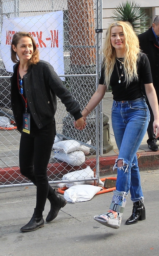 Amber Heard Holds Hands With Rumored Girlfriend At The Womens Day 