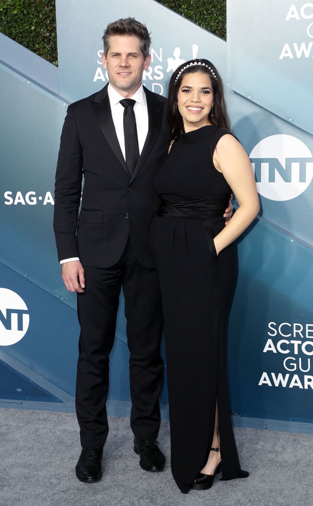 Ryan Piers Williams & America Ferrera from 2020 SAG Awards: Red Carpet