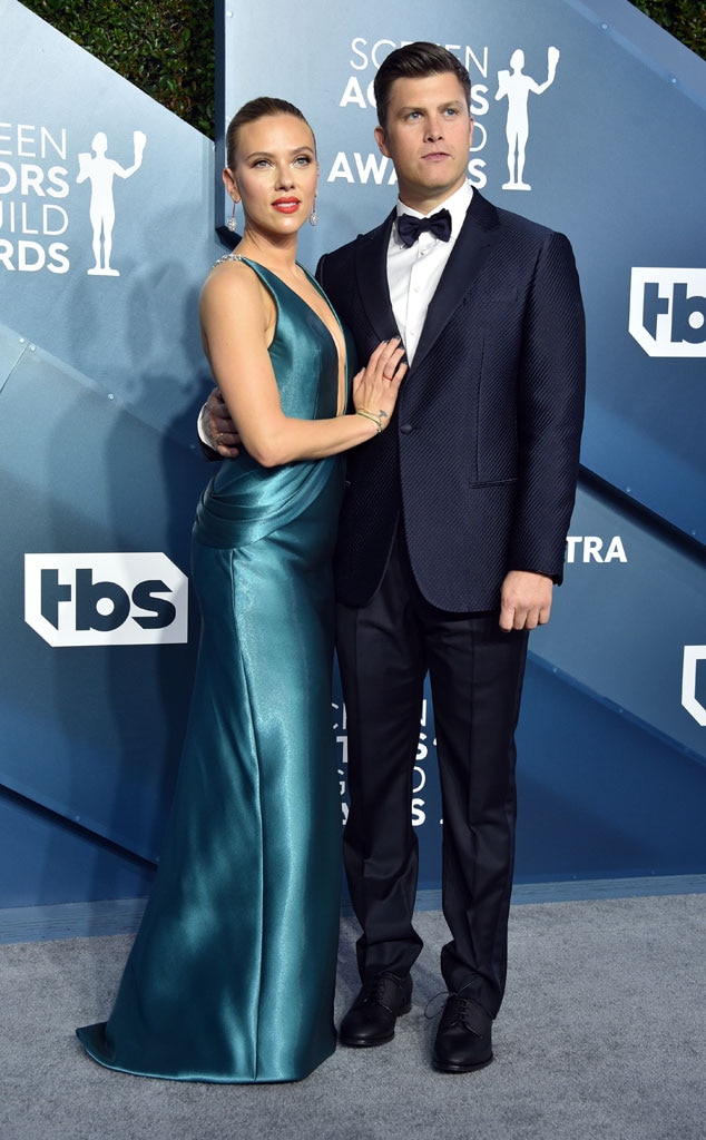 Colin Jost & Scarlett Johansson from 2020 SAG Awards: Red Carpet ...
