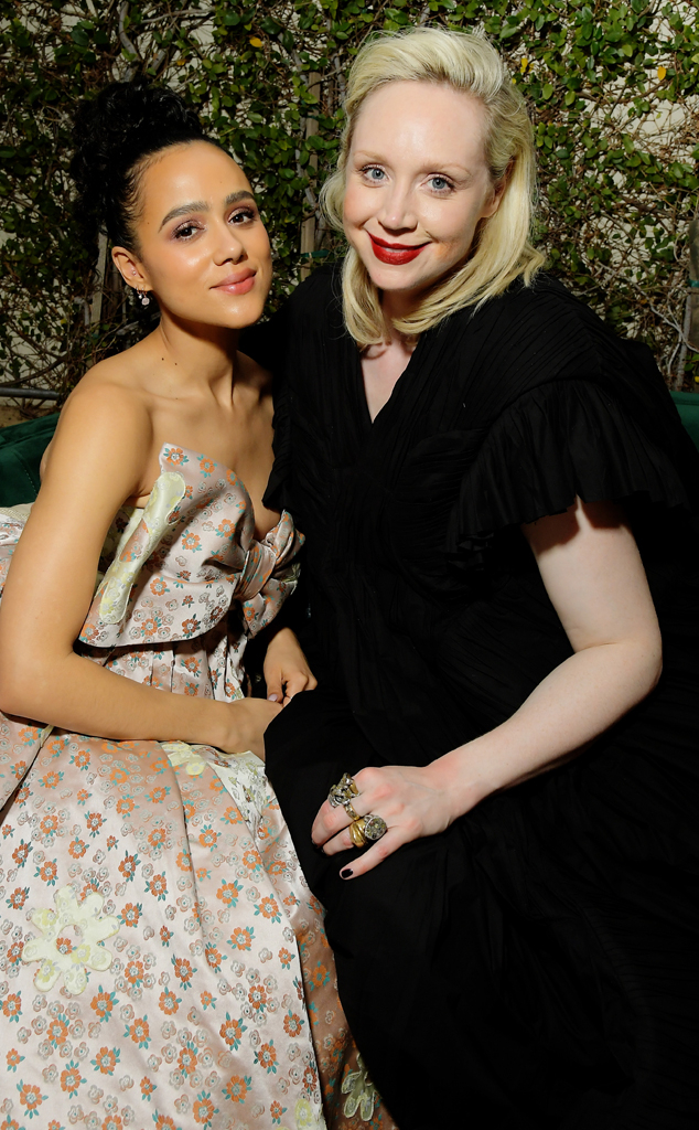 Nathalie Emmanuel & Gwendoline Christie from 2020 SAG Awards After
