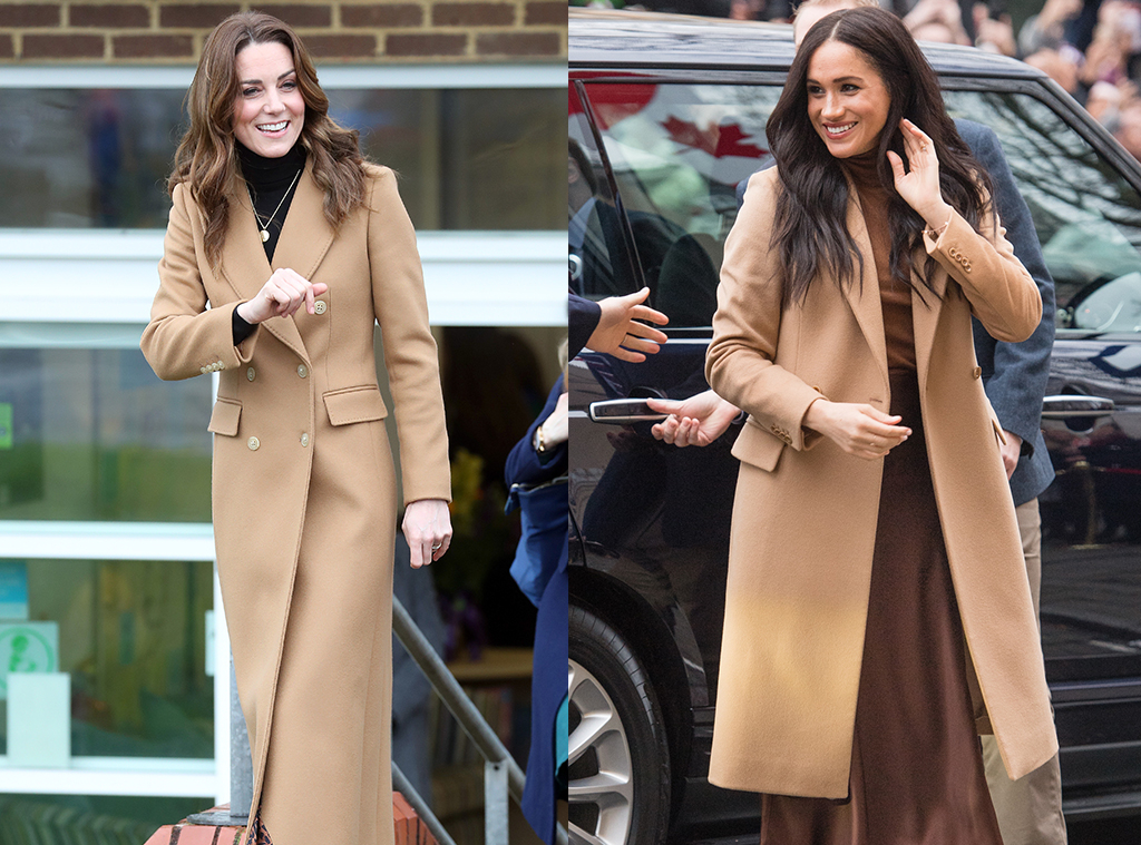 Kate Middleton, Meghan Markle, Camel Coat 
