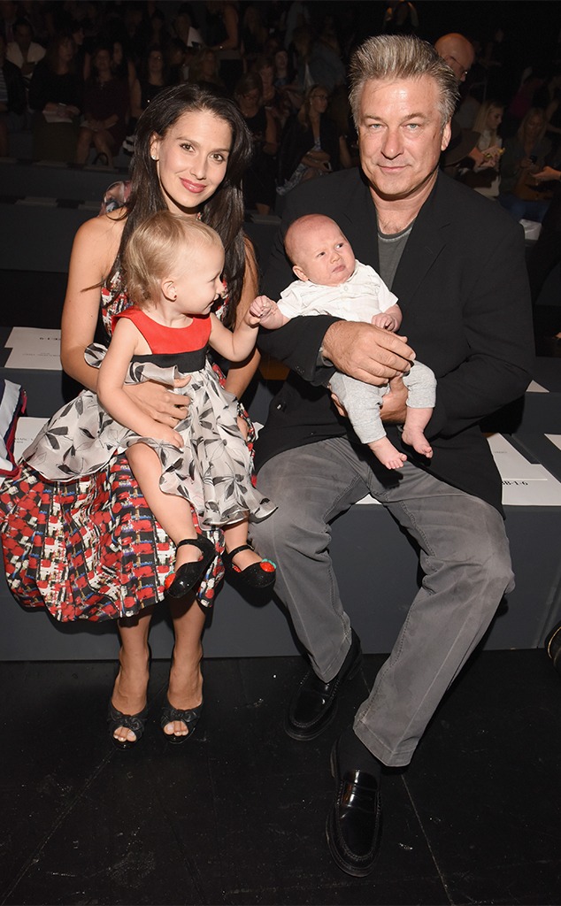 Hilaria Baldwin, Carmen, Rafael, Alec Baldwin, 2016, Celeb Kids Front Row, Fashion Week