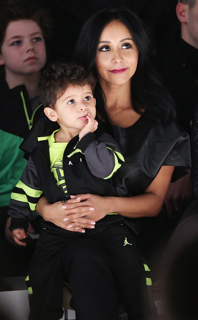 Nicole Snooki Polizzi, Lorenzo LaValle, 2015, Celeb Kids Front Row, Fashion Week