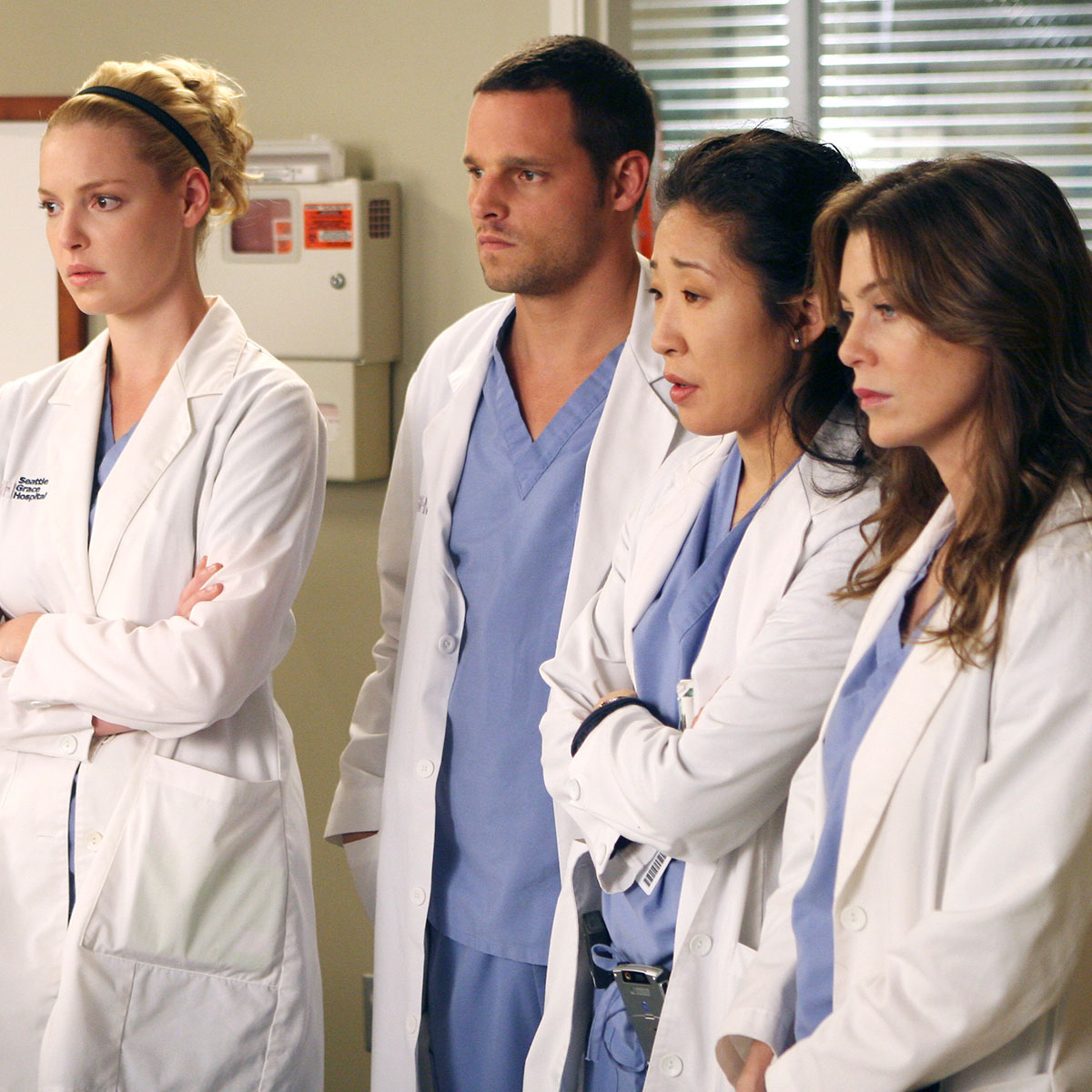 Greys Anatomy, Ellen Pompeo, Sandra Oh, Justin Chambers, Katherine Heigl