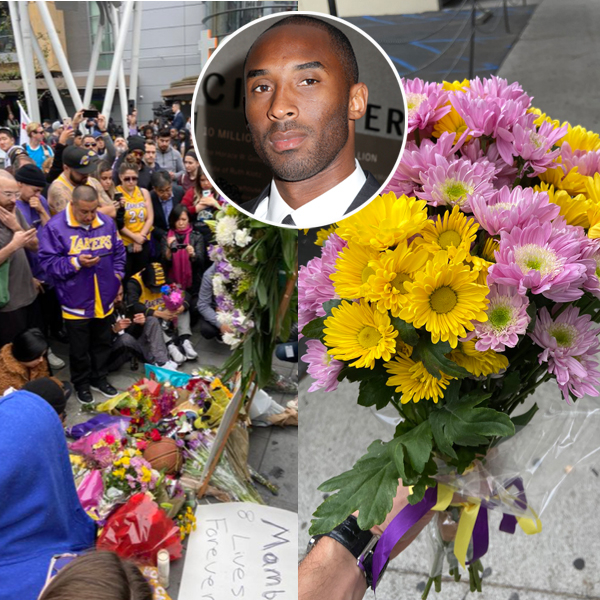 An Artist Replicated Kobe Bryant's Lakers Jersey Using Flowers