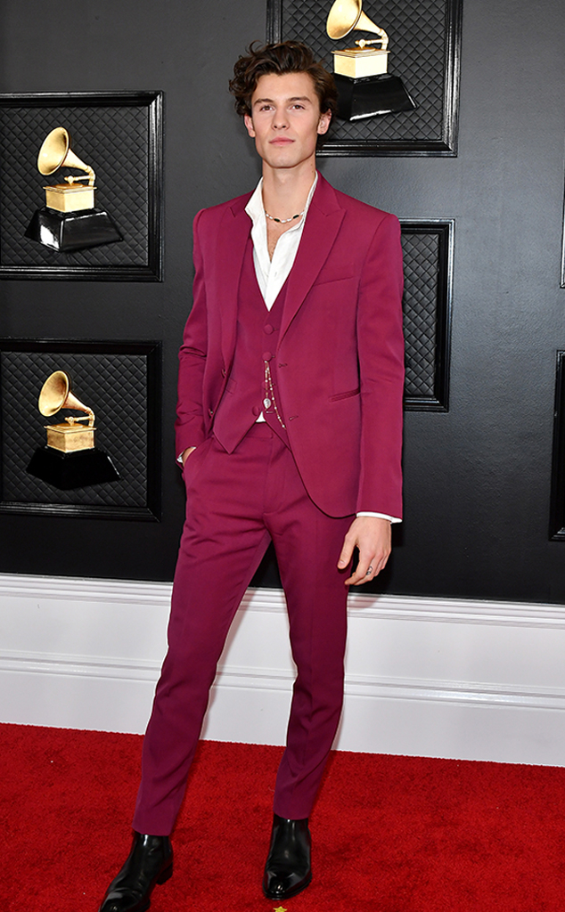 Shawn Mendes From Grammys 2020 Red Carpet Fashion E News