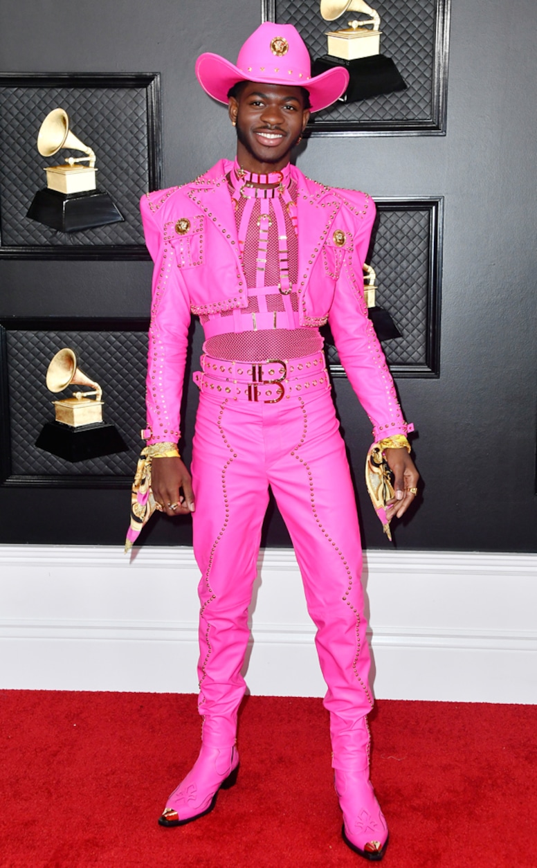 Lil Nas X, 2020 Grammys, Grammy Awards, Red Carpet Fashions, pink, Valentine's Day