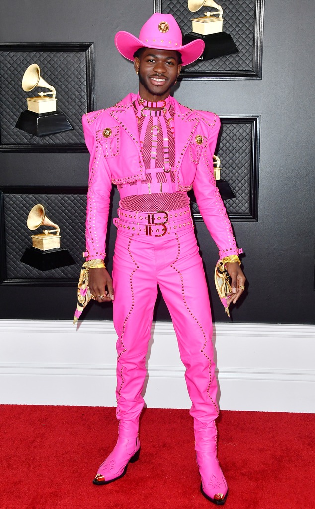 Grammys 2020 Red Carpet Fashion Lil Nas X, 2020 Grammys, Grammy Awards, Red Carpet Fashions