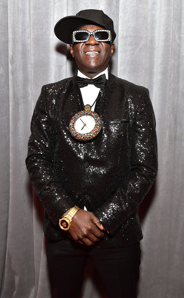 Flavor Flav Hits The Grammys Red Carpet With His Signature Clock E Online Au