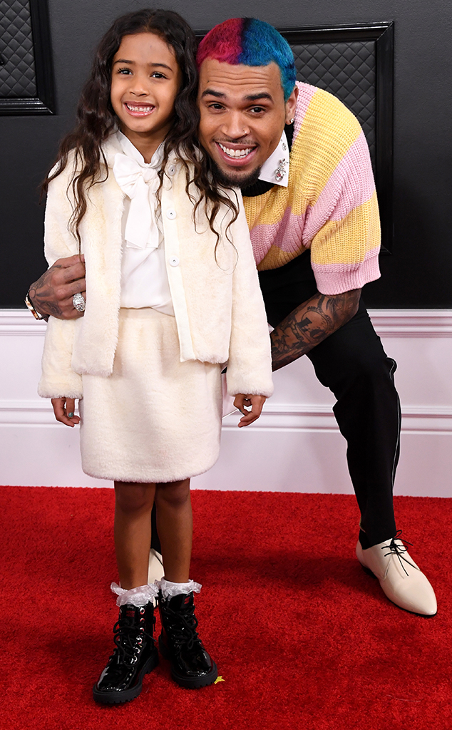 Chris Brown, Royalty Brown, 2020 Grammys, Family, Kid Plus Ones, Candids