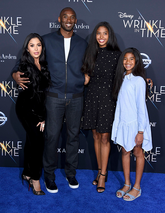 Kobe, Vanessa Bryant attend Kings playoff game with their daughters