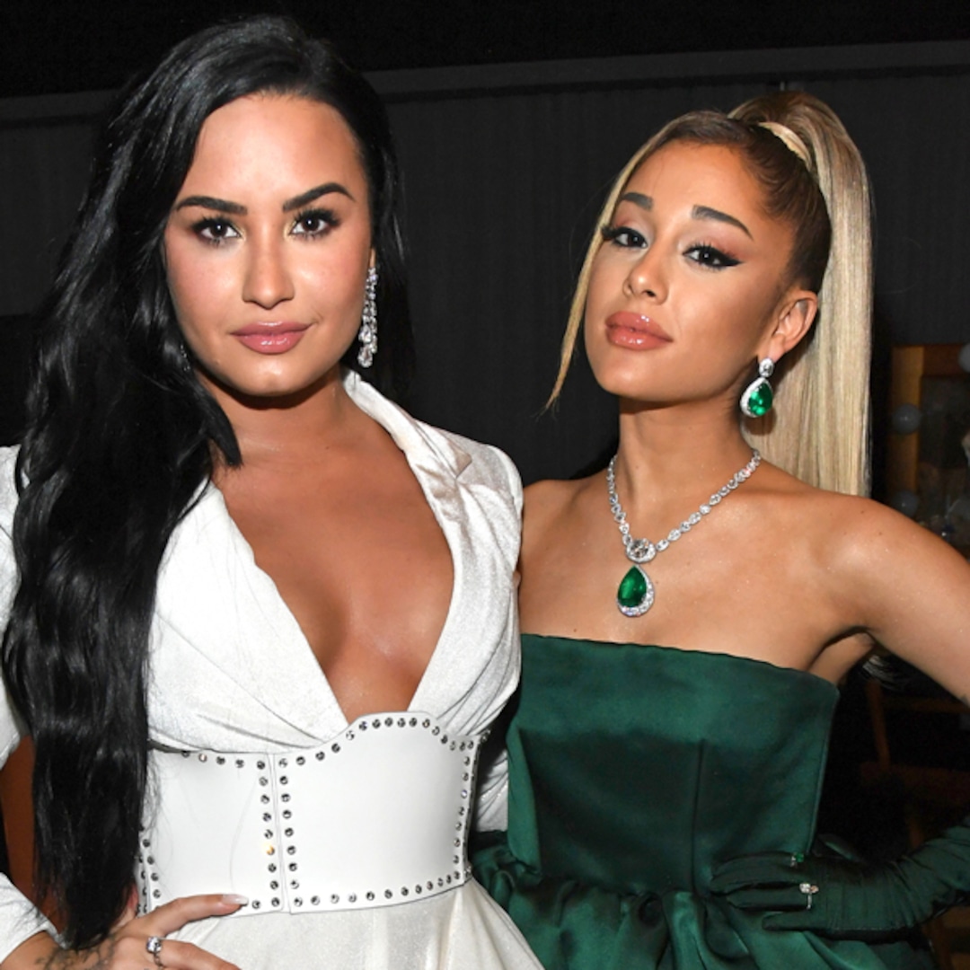 Ariana Grande Crowned Tatted Queen By Demi Lovato On Instagram E Online